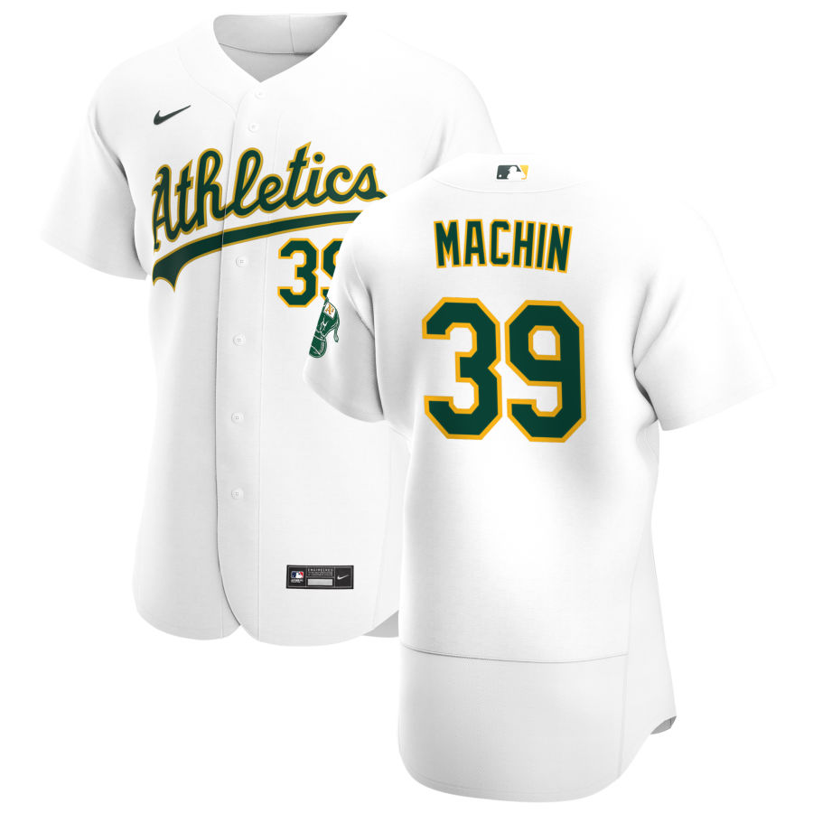 Oakland Athletics #39 Vimael Machin Men's Nike White Home 2020 Authentic Player MLB Jersey Oakland Athletics #39 Vimael Machin Men's Nike White Home 2020 Authentic Player MLB Jersey