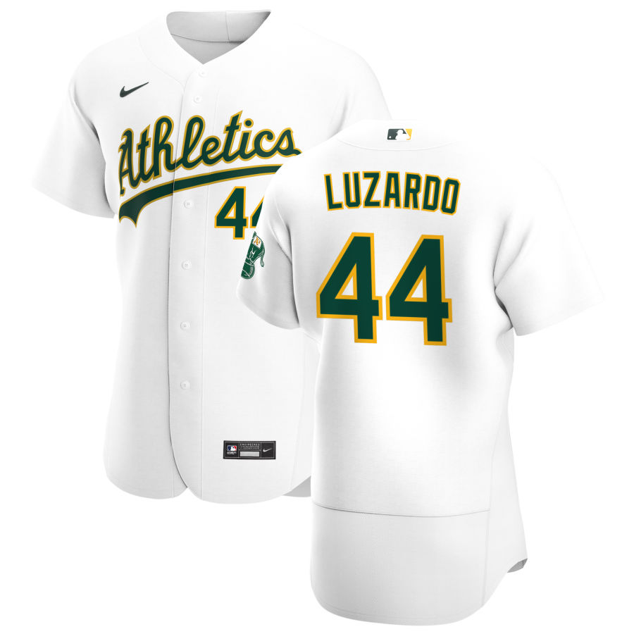 Oakland Athletics #44 Jesus Luzardo Men's Nike White Home 2020 Authentic Player MLB Jersey Oakland Athletics #44 Jesus Luzardo Men's Nike White Home 2020 Authentic Player MLB Jersey