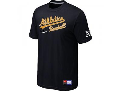 Oakland Athletics Black NEW Short Sleeve Practice T-Shirt