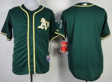 Oakland Athletics Blank Green Cool Base Baseball Jersey