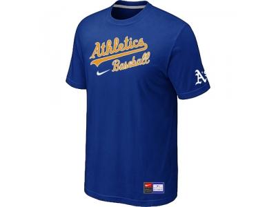 Oakland Athletics Blue NEW Short Sleeve Practice T-Shirt
