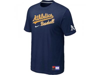 Oakland Athletics D.Blue NEW Short Sleeve Practice T-Shirt