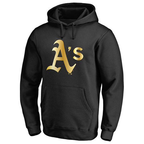 Oakland Athletics Gold Collection Pullover Hoodie Black Oakland Athletics Gold Collection Pullover Hoodie Black