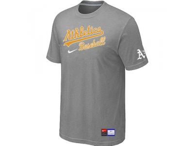 Oakland Athletics L.Grey NEW Short Sleeve Practice T-Shirt