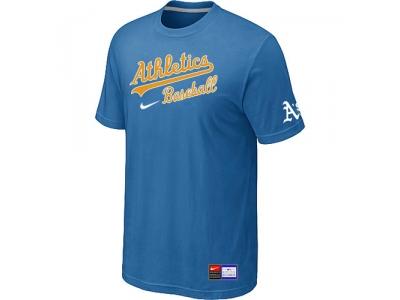 Oakland Athletics light Blue NEW Short Sleeve Practice T-Shirt