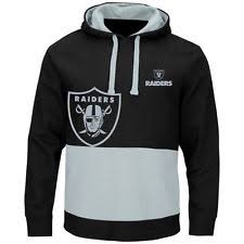 Oakland Raiders Black & Gray Split All Stitched Hooded Sweatshirt Oakland Raiders Black & Gray Split All Stitched Hooded Sweatshirt