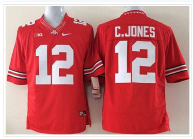 Ohio State Buckeyes #12 Cardale Jones Red Limited Stitched NCAA Jersey