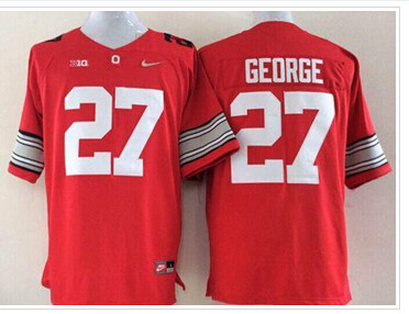 Ohio State Buckeyes #27 Eddie George Red Limited Stitched NCAA Jersey