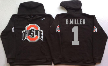 Ohio State Buckeyes 1 Braxton Miller Black Men's Pullover Hoodie Ohio State Buckeyes 1 Braxton Miller Black Men's Pullover Hoodie