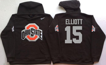 Ohio State Buckeyes 15 Ezekiel Elliott Black Men's Pullover Hoodie Ohio State Buckeyes 15 Ezekiel Elliott Black Men's Pullover Hoodie