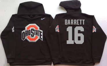 Ohio State Buckeyes 16 J.T. Barrett Black Men's Pullover Hoodie Ohio State Buckeyes 16 J.T. Barrett Black Men's Pullover Hoodie