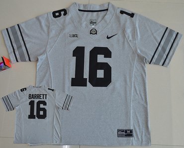 Ohio State Buckeyes 16 J.T. Barrett Grey College Football Jersey