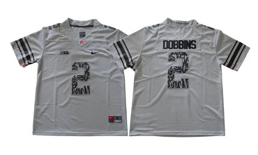 Ohio State Buckeyes 2 J.K. Dobbins Gray College Football Jersey