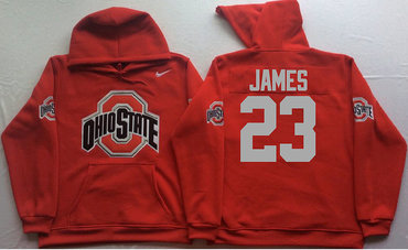 Ohio State Buckeyes 23 Lebron James Red Men's Pullover Hoodie