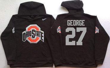 Ohio State Buckeyes 27 Eddie George Black Men's Pullover Hoodie Ohio State Buckeyes 27 Eddie George Black Men's Pullover Hoodie