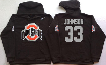 Ohio State Buckeyes 33 Pete Johnson Black Men's Pullover Hoodie Ohio State Buckeyes 33 Pete Johnson Black Men's Pullover Hoodie
