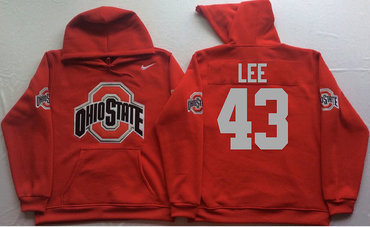 Ohio State Buckeyes 43 Darron Lee Red Men's Pullover Hoodie