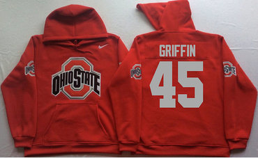 Ohio State Buckeyes 45 Archie Griffin Red Men's Pullover Hoodie Ohio State Buckeyes 45 Archie Griffin Red Men's Pullover Hoodie