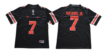 Ohio State Buckeyes 7 Dwayne Haskins Jr Black Shadow College Football Jersey