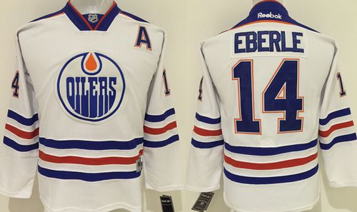 Oilers #14 Jordan Eberle White Stitched Youth NHL Jersey Oilers #14 Jordan Eberle White Stitched Youth NHL Jersey