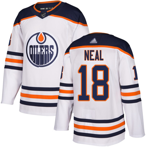 Oilers #18 James Neal White Road Authentic Stitched Hockey Jersey Oilers #18 James Neal White Road Authentic Stitched Hockey Jersey