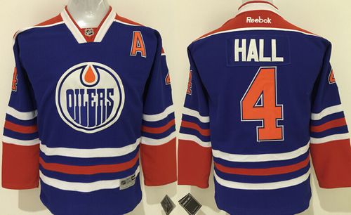 Oilers #4 Taylor Hall Stitched Light Blue Youth NHL Jersey Oilers #4 Taylor Hall Stitched Light Blue Youth NHL Jersey