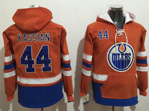 Oilers #44 Zack Kassian Orange Name & Number Pullover NHL Hoodie Oilers #44 Zack Kassian Orange Name & Number Pullover NHL Hoodie