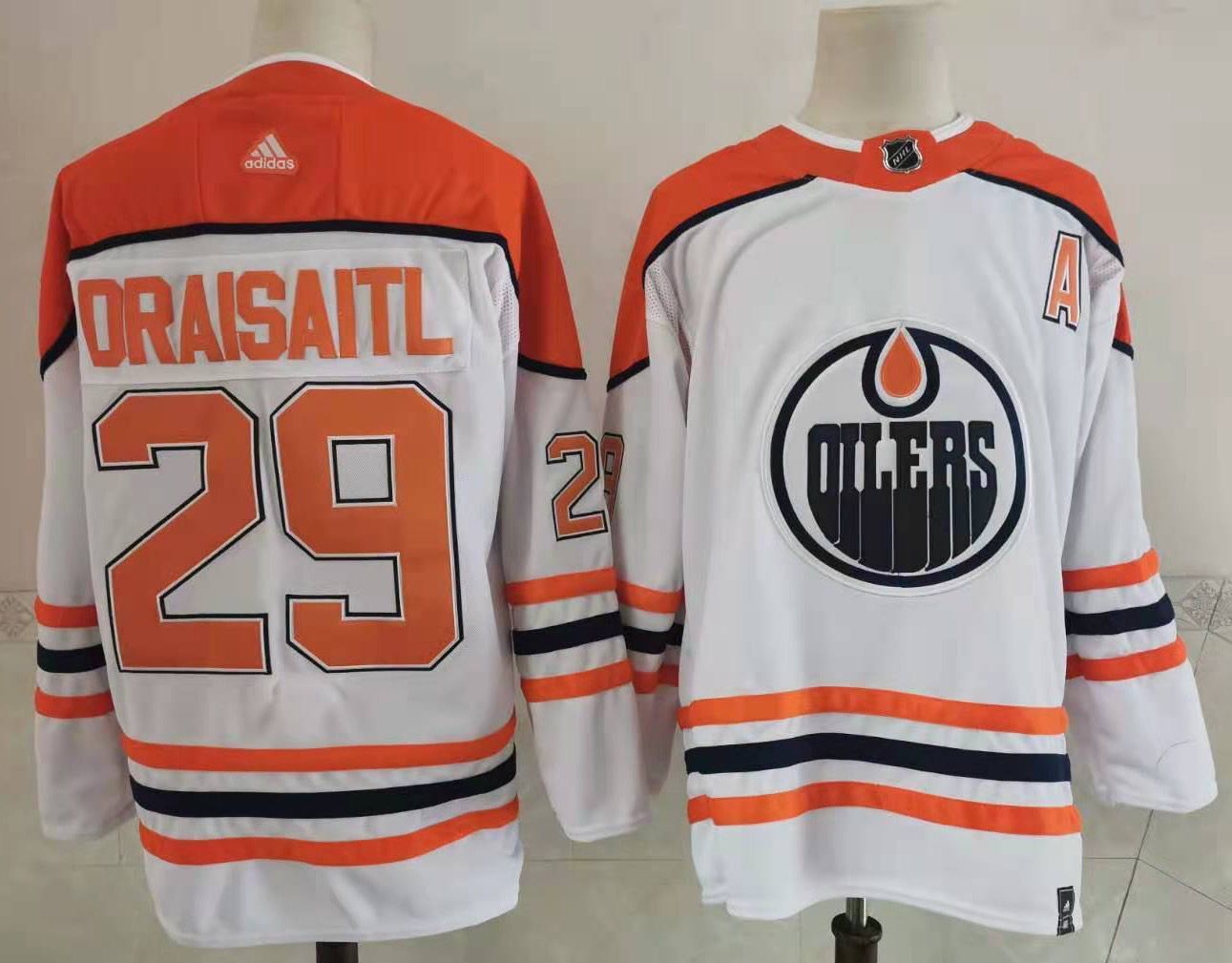 Oilers 29 Leon Draisaitl White 2020-21 Reverse Retro Adidas Jersey Oilers 29 Leon Draisaitl White 2020-21 Reverse Retro Adidas Jersey