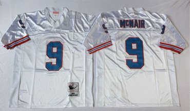 Oilers 9 Steve McNair White Throwback Jersey Oilers 9 Steve McNair White Throwback Jersey