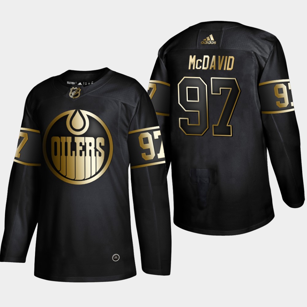 Oilers 97 Connor McDavid Black Gold Adidas Jersey Oilers 97 Connor McDavid Black Gold Adidas Jersey