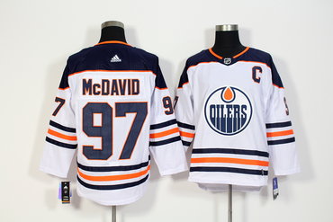Oilers 97 Connor McDavid White Adidas Jersey