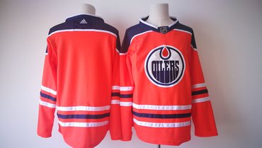 Oilers Blank Orange Adidas Jersey