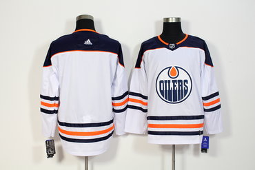 Oilers Blank White Adidas Jersey