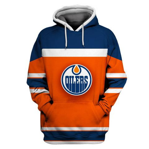 Oilers Orange All Stitched Hooded Sweatshirt Oilers Orange All Stitched Hooded Sweatshirt
