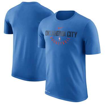 Oklahoma City Thunder Nike Practice Performance T-Shirt Blue Oklahoma City Thunder Nike Practice Performance T-Shirt Blue