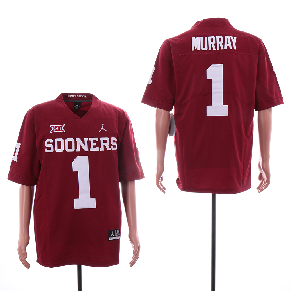 Oklahoma Sooners 1 Kyler Murray Red College Football Jersey Oklahoma Sooners 1 Kyler Murray Red College Football Jersey
