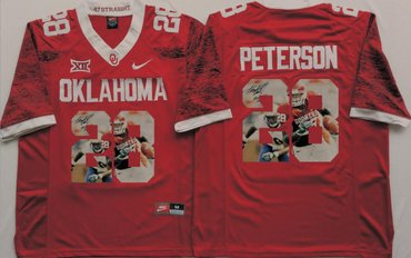 Oklahoma Sooners 28 Adrian Peterson Red Portrait Number College Jersey Oklahoma Sooners 28 Adrian Peterson Red Portrait Number College Jersey