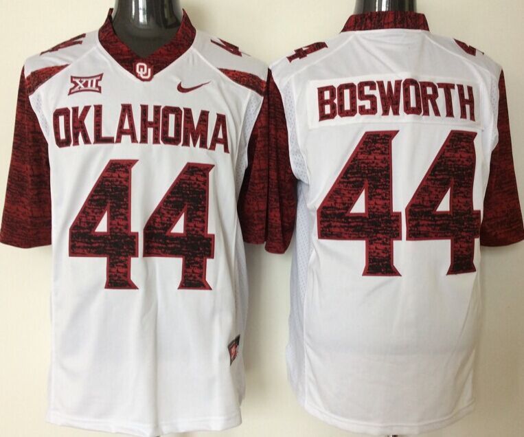 Oklahoma Sooners 44 Brian Bosworth White College Football Jersey Oklahoma Sooners 44 Brian Bosworth White College Football Jersey