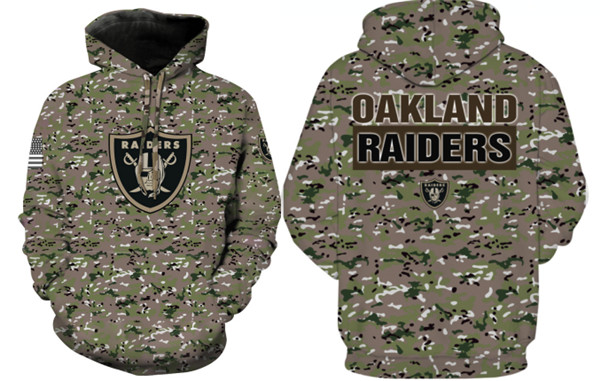 Okland Raiders  Camo Hoodie