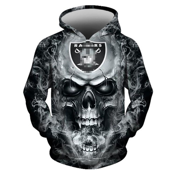 Okland Raiders  Skull Hoodie