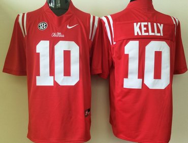 Ole Miss Rebels 10 Chad Kelly Red College Football Jersey Ole Miss Rebels 10 Chad Kelly Red College Football Jersey