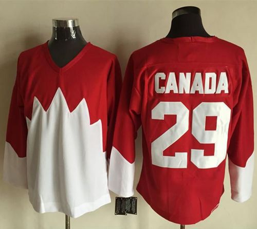 Olympic CA. #29 Canada Red White 1972 Commemorative CCM Stitched NHL Jersey Olympic CA. #29 Canada Red White 1972 Commemorative CCM Stitched NHL Jersey