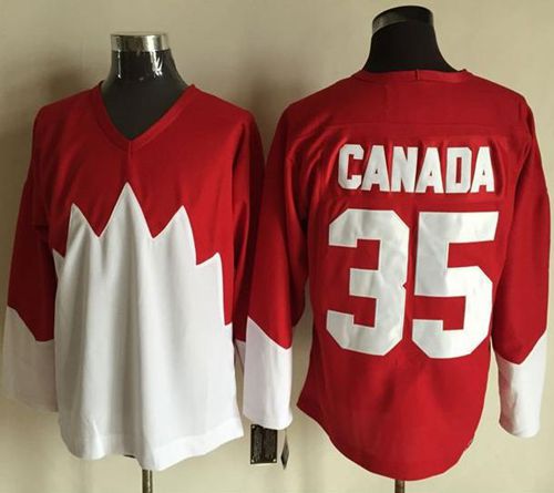 Olympic CA. #35 Canada Red White 1972 Commemorative CCM Stitched NHL Jersey Olympic CA. #35 Canada Red White 1972 Commemorative CCM Stitched NHL Jersey