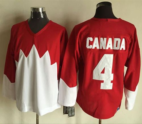 Olympic CA. #4 Canada Red White 1972 Commemorative CCM Stitched NHL Jersey Olympic CA. #4 Canada Red White 1972 Commemorative CCM Stitched NHL Jersey