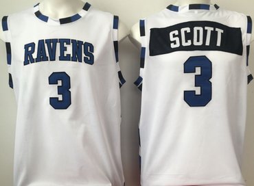 One Tree Hill Ravens 3 Lucas Scott White College Basketball Jersey
