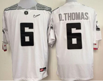 Oregon Ducks #6 De'Anthony Thomas White Diamond Quest Stitched NCAA Jersey