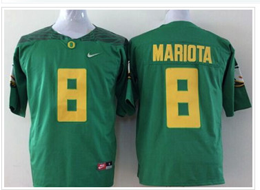 Oregon Ducks #8 Marcus Mariota Green Diamond Quest Stitched NCAA Jersey