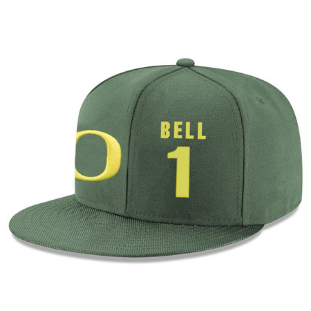 Oregon Ducks 1 Jordan Bell Green College Basketball Adjustable Hat