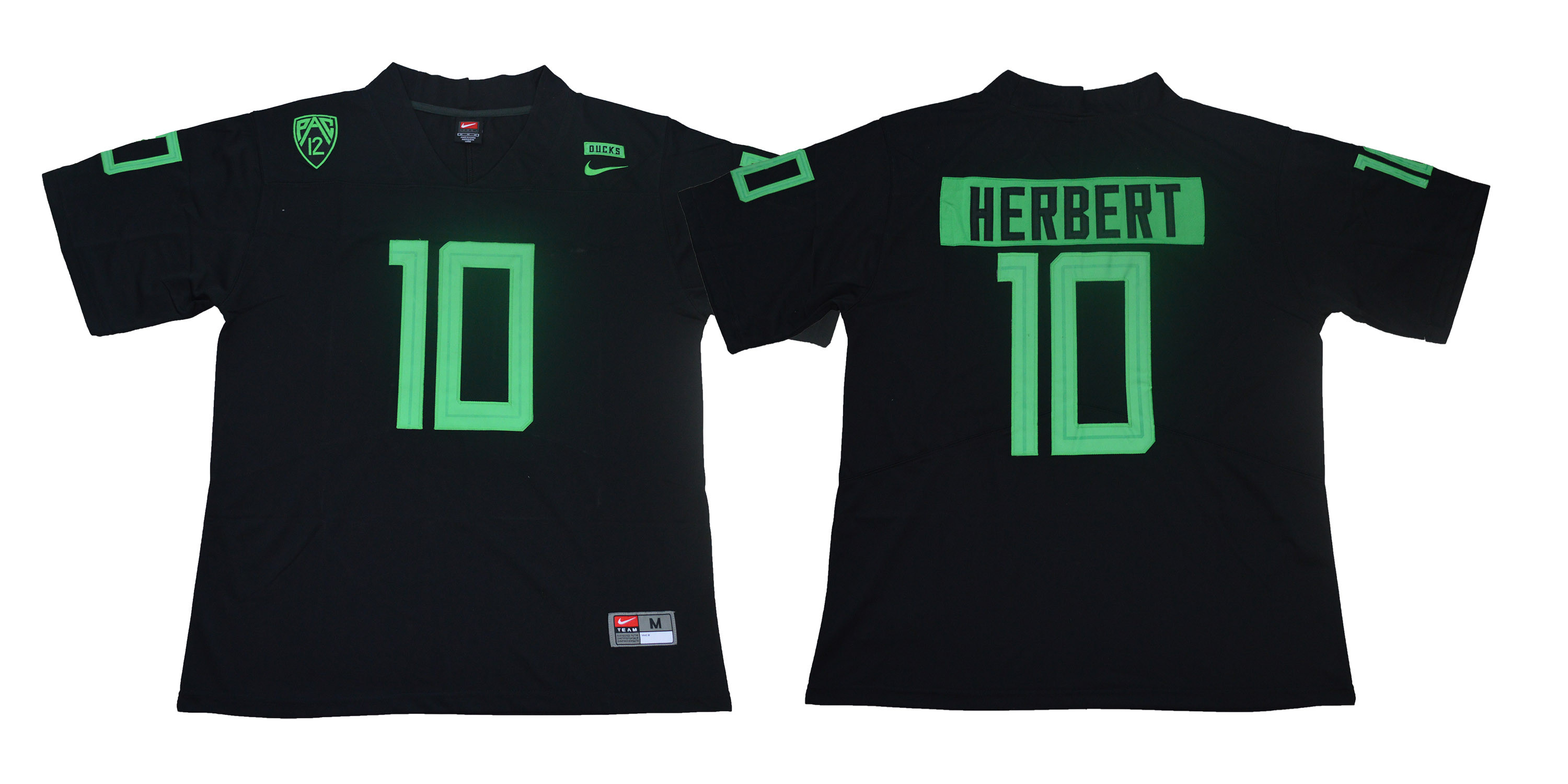 Oregon Ducks 10 Justin Herbert Black Nike College Football Jersey