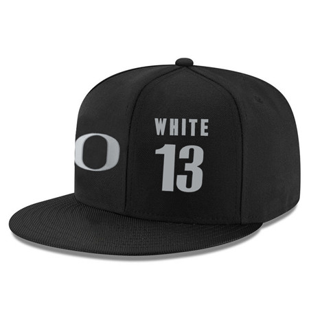 Oregon Ducks 13 Paul White Black College Basketball Adjustable Hat